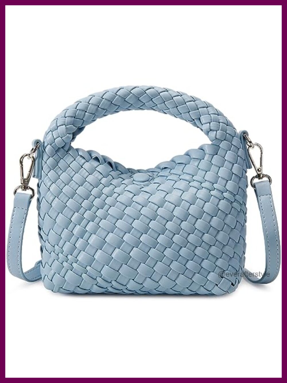 Small Woven PU MINI HOBO Tote Bag Crossbody Handbag Travel Summer Beach Bag